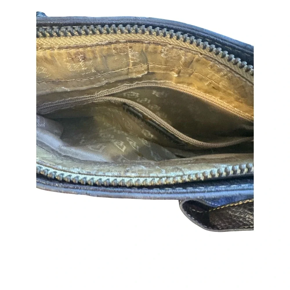 Dooney & Bourke Monogram Canvas Leather Trim Crossbody Bag Brown‎ Tan Signature